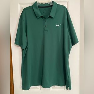 Men’s Nike DRI-FIT dark green polo, Size XXL